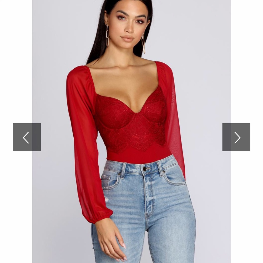 Windsor Red Bustier Top